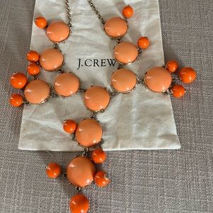 J. Crew The Original Bubble Necklace classic bib statement necklace in Orange